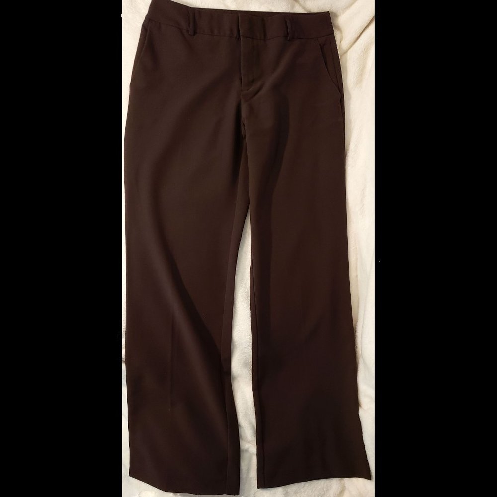 Brown bootleg dress pants